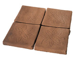 Flower Deco Rustic Relief Deco Tile 5"x5" - Cotto Dark