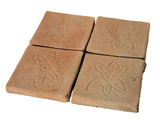 Flower Deco Rustic Relief Deco Tile 5"x5" - Cafe Olay