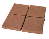 Flower Deco Rustic Relief Deco Tile 5"x5" - Cotto Gold