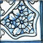 Spanish Caceres 3" x 3" Hand Painted Ceramic Tile
