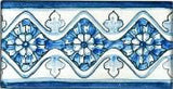Spanish Caceres 3" x 6" Hand Painted Ceramic Tile