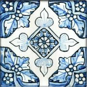 Spanish Caceres 6" x 6" Hand Painted Ceramic Tile