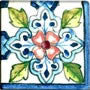 Spanish Mallorca 3" x 3" Hand Painted Ceramic Tile