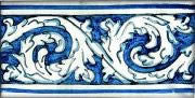 Spanish Soria 3" x 6" Hand Painted Ceramic Tile
