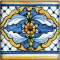 Spanish Valencia 4" x 4" Hand Painted Ceramic Tile