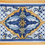 Spanish Valencia Crackle Finish 6" x 6" Hand Painted Ceramic Tile