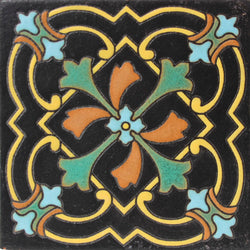 Malibu Cuatrifolio Colorway A Hand Painted Ceramic Tile