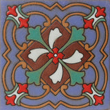 Malibu Cuatrifolio Colorway B Hand Painted Ceramic Tile