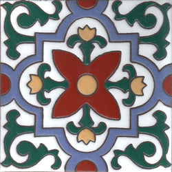Malibu Santa Clara Colorway A Hand Painted Ceramic Tile