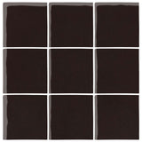  Malibu Field 3"x3" Classic Black #296C Ceramic Tile