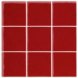 Malibu Field 3"x3" Fire Engine Red #7622C Ceramic Tile