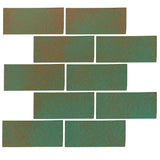 Malibu Field 3"x6" Copper Ceramic Tile