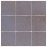 Malibu Field 4"x4" Black n Blue Ceramic Tile