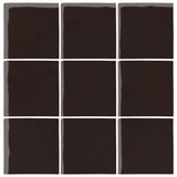  Malibu Field 4"x4" Classic Black #296C Ceramic Tile