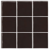  Malibu Field 4"x4" Classic Black #296C Ceramic Tile