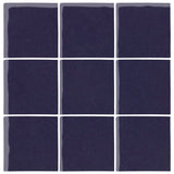 Malibu Field 4"x4" Midnight Blue #2965C Ceramic Tile