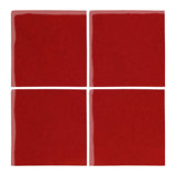 Malibu Field 5"x5" Fire Engine Red #7622C Ceramic Tile