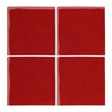 Malibu Field 6"x6" Fire Engine Red #7622C Ceramic Tile