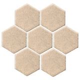 Malibu Field 6" Hexagon Almond #7506C Ceramic Tile