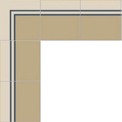Mission Striped Border Cement Tile 8"x8" Sonata Colorway