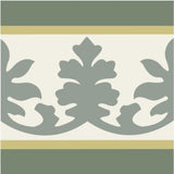 Mission Alegre Verde Border Encaustic Cement Tile 8"x8"