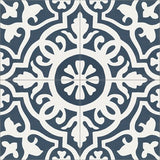 Mission Amalia Navy Encaustic Cement Tile Quarter Design