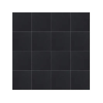 Mission Black 3"x3" Plain Encaustic Cement Tile