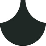 Mission Black 8" Fish Scale Encaustic Cement Tile