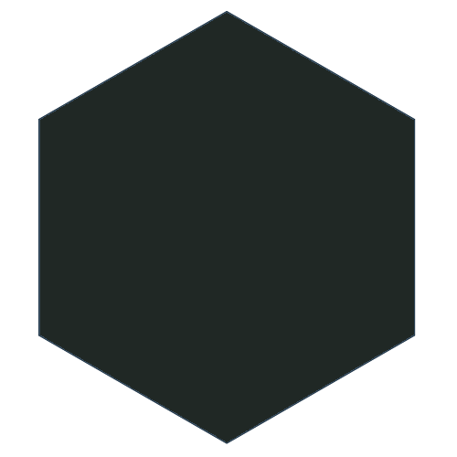 Mission Black 8" Hexagon Encaustic Cement Tile