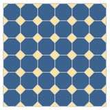 Mission Blue Fonce Octagon Encaustic Cement Tile 8"x8"