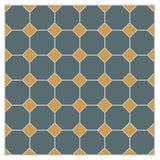 Mission Blue Octagon Encaustic Cement Tile 8"x8"