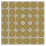 Mission Brun Camois Octagon with Cafe Dot Encaustic Cement Tile