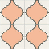 Mission Colonial Relief Cement Quarter Design - Salmon Colorway