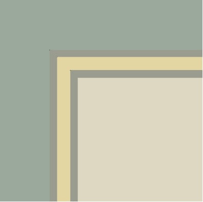 Mission Franjas Corner III Encaustic Cement Tile in Soft Sage II Colorway