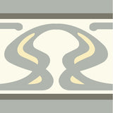 Mission Ghent Border 8"x8" Encaustic Cement Tile in Soft Sage