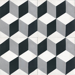 Mission Tumbling Blocks A Encaustic Cement Tile Quarter Design