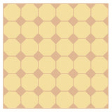 Mission Jaune Clair Octagon with Naranja Dot Encaustic Cement Tile