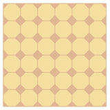 Mission Jaune Clair Octagon with Naranja Dot Encaustic Cement Tile