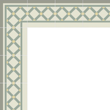 Mission Lattice Border and Corner Layout in Summer Colorway