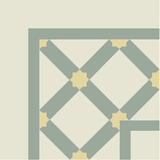 Mission Lattice Corner Encaustic Cement Tile 8" x 8" Summer Colorway