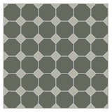 Mission Natural Gray Octagon with Clam Dot Encaustic Cement Tile