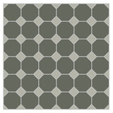 Mission Natural Gray Octagon with Clam Dot Encaustic Cement Tile