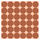 Mission Terracotta Octagon with Melon Dot Encaustic Cement Tile