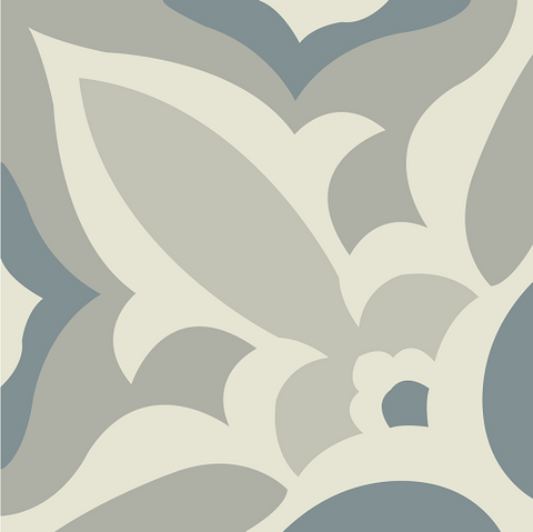 Mission Zebra Tranquil Colorway 8" x 8" Encaustic Cement Tile