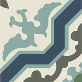 Mission Pescadero B Encaustic Cement Tile 8"x8"