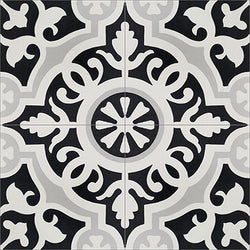 Mission Amalia Black Encaustic Cement Tile 8"x8"