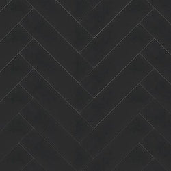 Avente Mission Black 2"x8" Encaustic Cement Tile Herringbone Rug