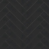 Avente Mission Black 2"x8" Encaustic Cement Tile Herringbone Rug