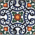 Portuguese Oporto 4" x 4" Hand Painted Ceramic Tile