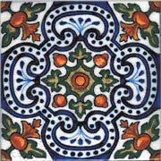 Portuguese Oporto 6" x 6" Hand Painted Ceramic Tile